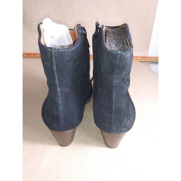 Lucky Brand Boots Suede Zipper Ankle Boots Size 6.5 - Picture 3 of 5